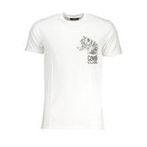 Cavalli Class White Cotton T-Shirt -   -  Cavalli Class.